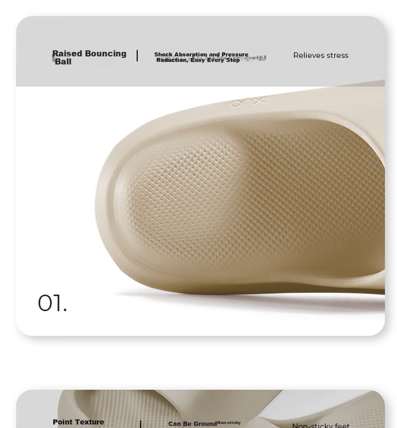 Poxi Cloud-Spring Slippers for Men, Indoor Home Bathroom Thick-Soled Sandals for Women, Oatmeal Brown, Size 35-36 11