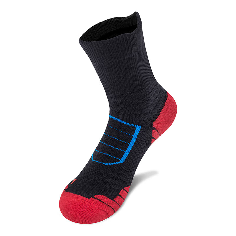 TFO Competition-Grade Outdoor Socks, Durable Breathable Hiking And Mountaineering Socks Sports Socks 2202459 Men's Black And Red L