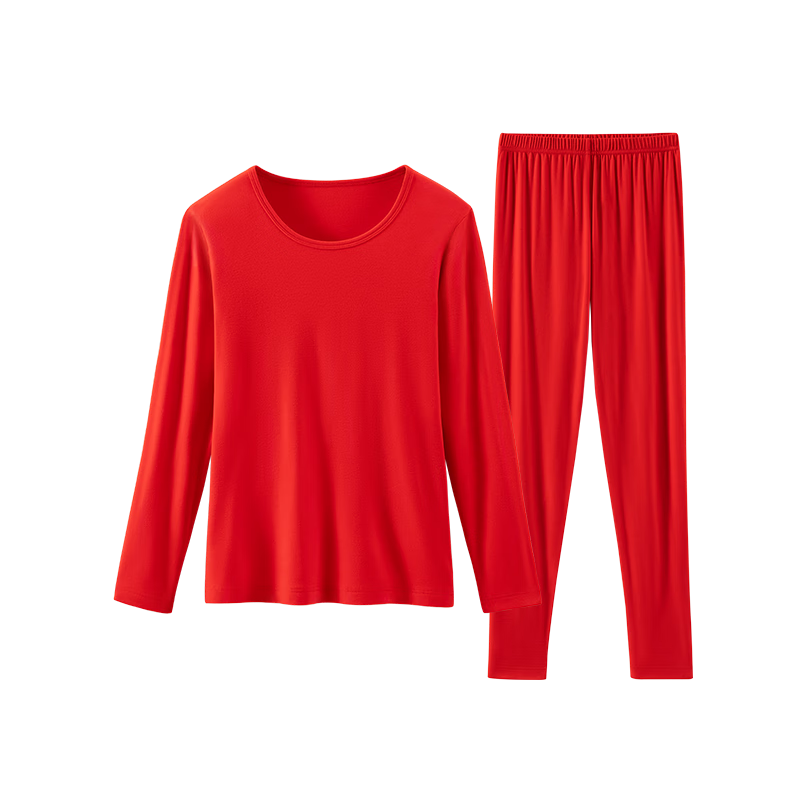 COCO SMART Children's Red Thermal Underwear Set for the Year of the Horse 2026, Boys and Girls New Year Autumn Clothes, 12 Years Old