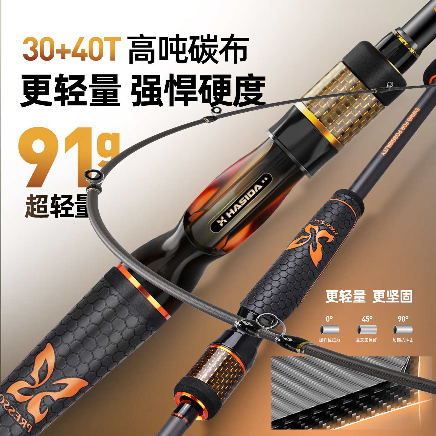 HISTAR 1.98m Straight Handle S662ML Still Water Slow Flow Fishing Rod Butterfly Worm Rod Fuji SIC Ring Golf Grip