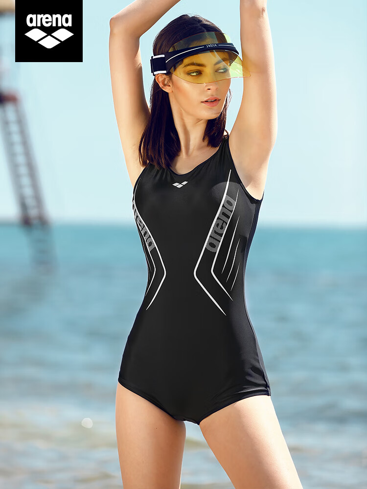 Arena One-Piece Swimsuit for Women, Square Leg Design, Professional Competitive Training Swimwear, Slimming And Tummy Control, High-End Look 3