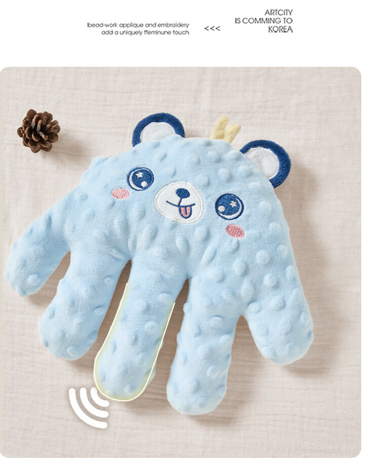 Aibao Baby Soothing Palm Automatic Sleep Patting Device Electric Comfort Pillow Anti-startle Blue Bear 2501 16