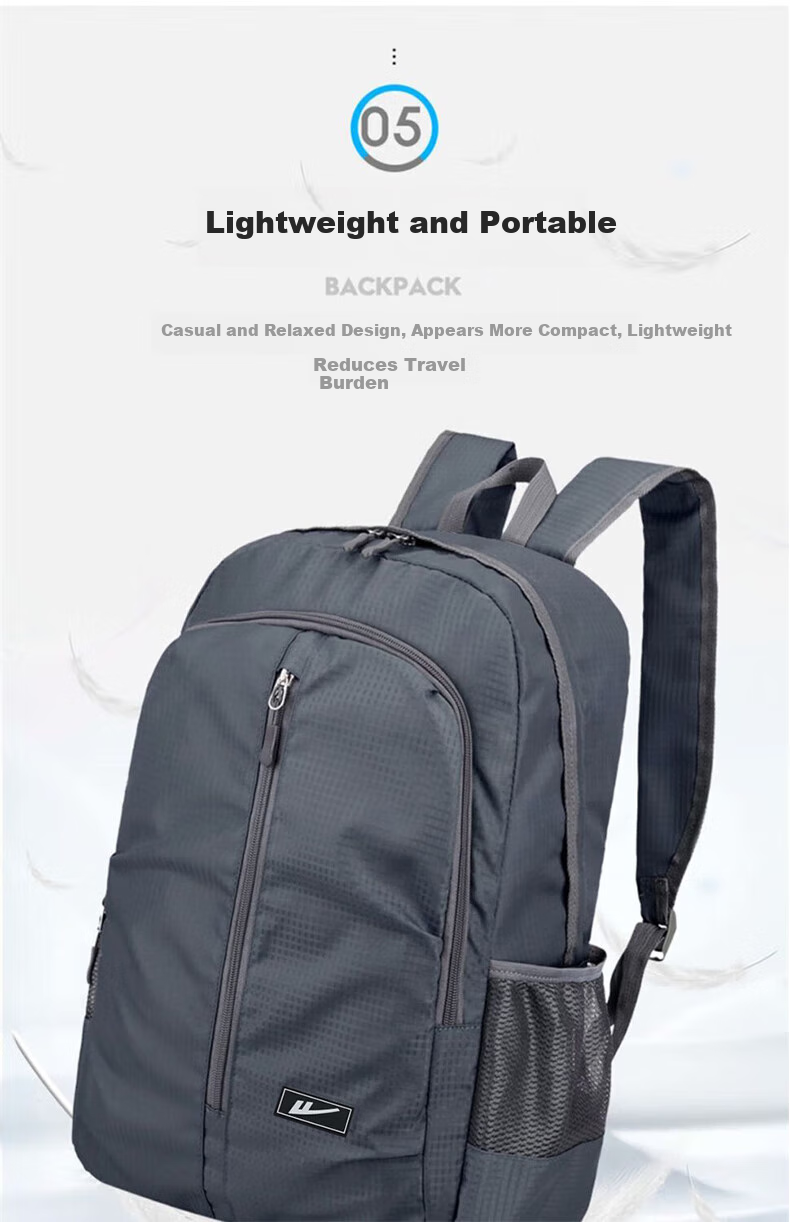 Huili Backpack for Men And Women, Foldable Sports Outdoor Travel Bag with Large Capacity, Ultra-Lightweight Convenient Hiking And Storage Bag 8