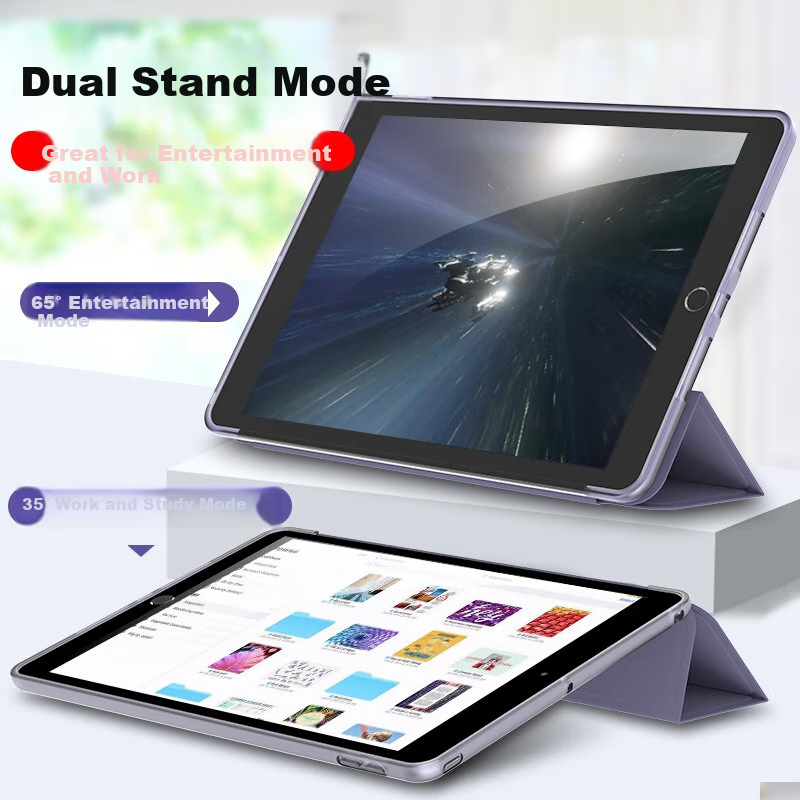 京东京造 苹果iPad2018保护套9.7英寸2017平板电脑壳iPad 5/6休眠套 a1822/a1893防摔轻薄套 薰衣草灰