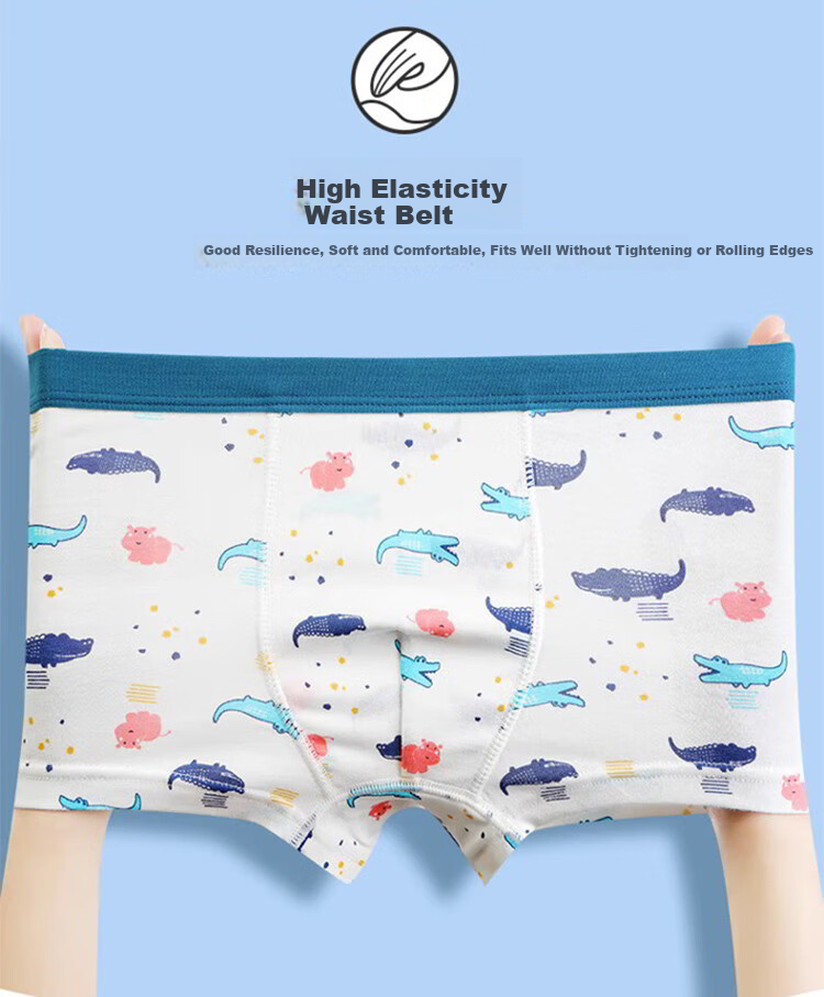 Bingxuemumian Boys' Underwear, Class A Cotton, 3A Grade Antibacterial, Boxer Briefs for Boys, Sweat-Absorbing And Breathable Boxers for Older Childre 6