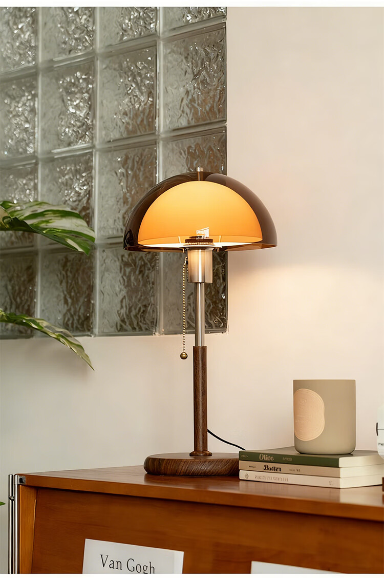 ZIDENG Vintage Style Table Lamp Bedroom Bedside Lamp Study Desk Ambient Light French Retro Counter Lamp 6