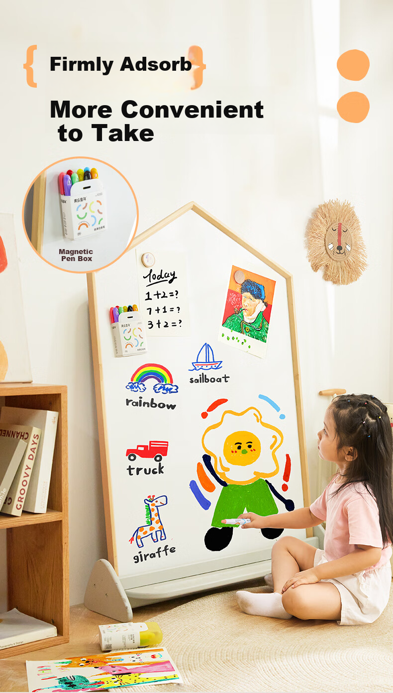 Meiletongnian Smooth Erasable Whiteboard Markers, Non-Toxic Safe Writing And Drawing Board Pens, 8 Colors, Easy to Erase, No Hand Staining, Washable, Colored Drawing Pens, Blackboard Markers, Crayons 3