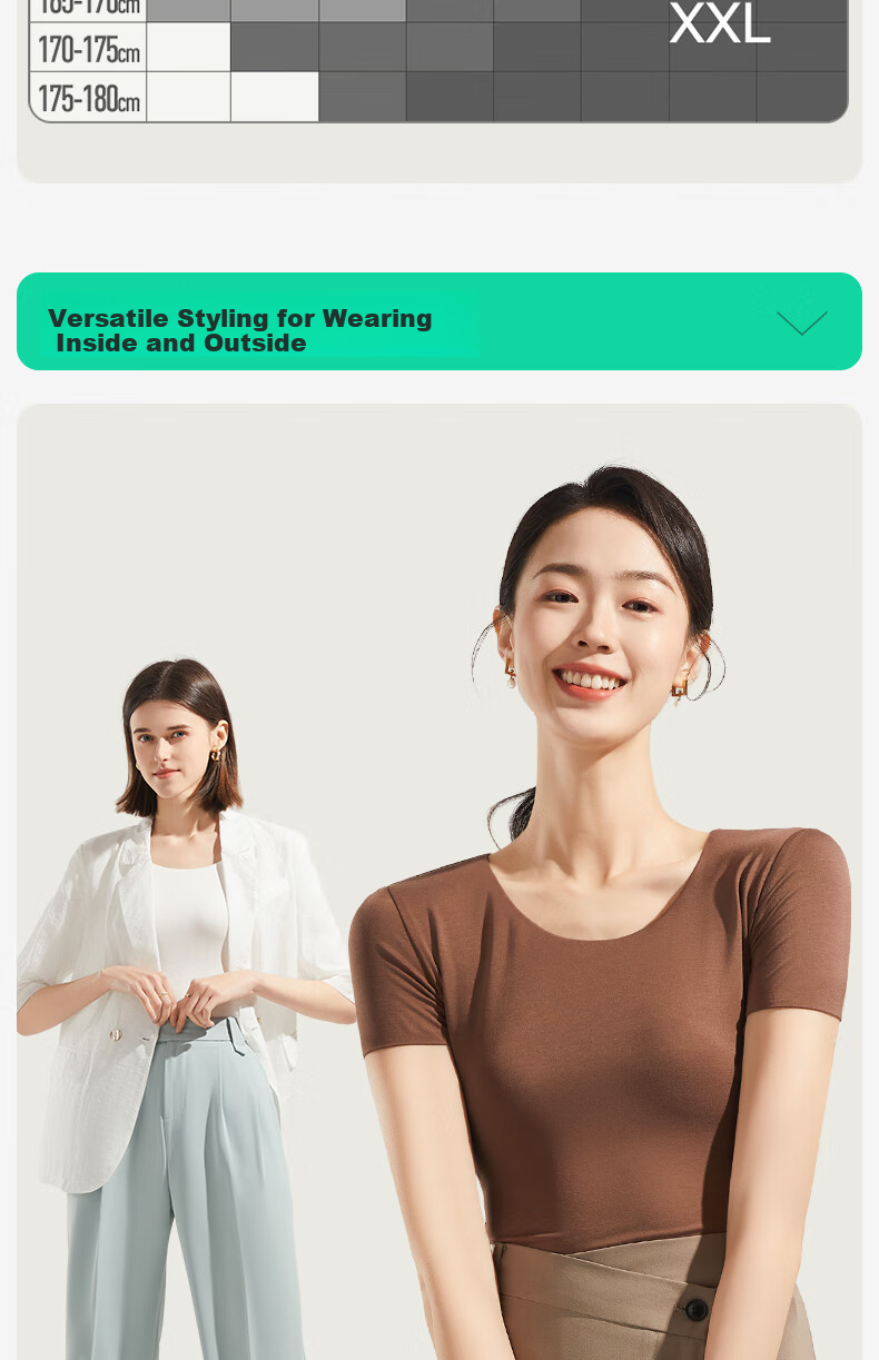 Jianyun Seamless Modal Short-Sleeve T-Shirt for Women, Solid Color Undershirt, Basic Base Layer Top, Thin Underwear for Summer 15