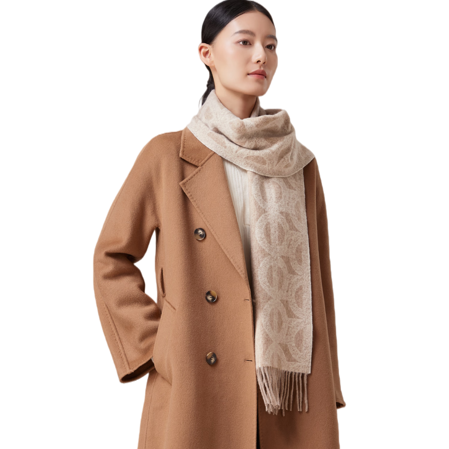 Shanghai Story 100% Pure Wool Scarf Women's Fashion Jacquard Shawl New Year Birthday Gift for Women Gift Box Edition