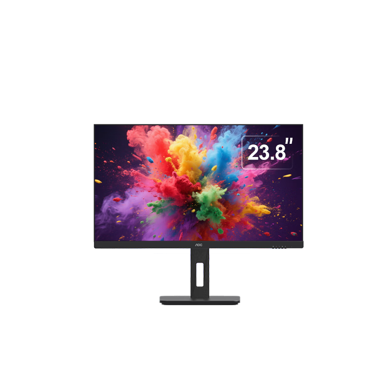 AOC Monitor, 2K Computer Display, 23.8-Inch, Office Eye Protection, Low Blue Light, Type-C, Height Adjustable And Rotatable, Desktop Expansion Screen for Laptops