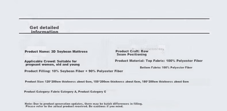 Wuyinliangpin Class A Fabric Student Mattress Cover, Single Bed Pad, 1.2x2 Meter Bed Foldable Mattress, Dormitory All-Season Non-Slip 10