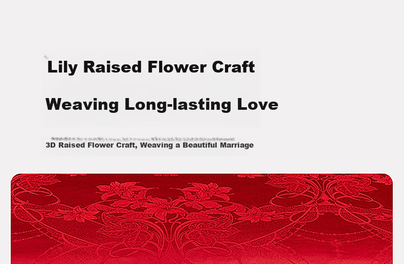 Shuixingjiafang Wedding Bedding Set of Four Pieces, Century-Long Perfect Match Jacquard Red Wedding Bed Sheet And Duvet Cover, New Marriage Gift, 1.5m Home Furniture Store 8