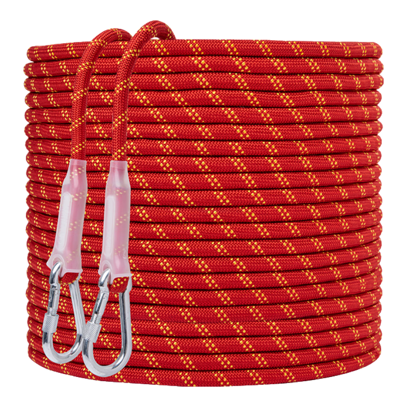 Kanle High-Altitude Work Safety Rope Outdoor Air Conditioner Installation National Standard Certified Insurance Rope with Hook [Express Delivery] 12mm 5m
