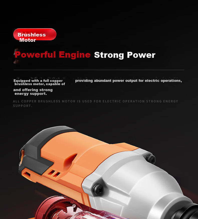 Dongcheng 20V Brushless Electric Wrench DCPB288 (HT), Industrial Impact Wrench, Electric Air Gun, Woodworking Socket Set 4