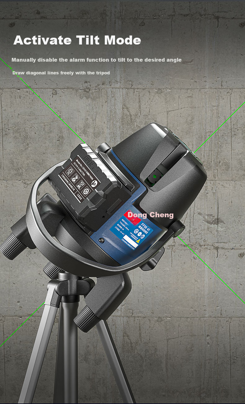 Dongcheng Green Light 3-Line Level, Infrared Automatic Line Drawing FF08-21, Laser High-Precision Fine Line Projector 9