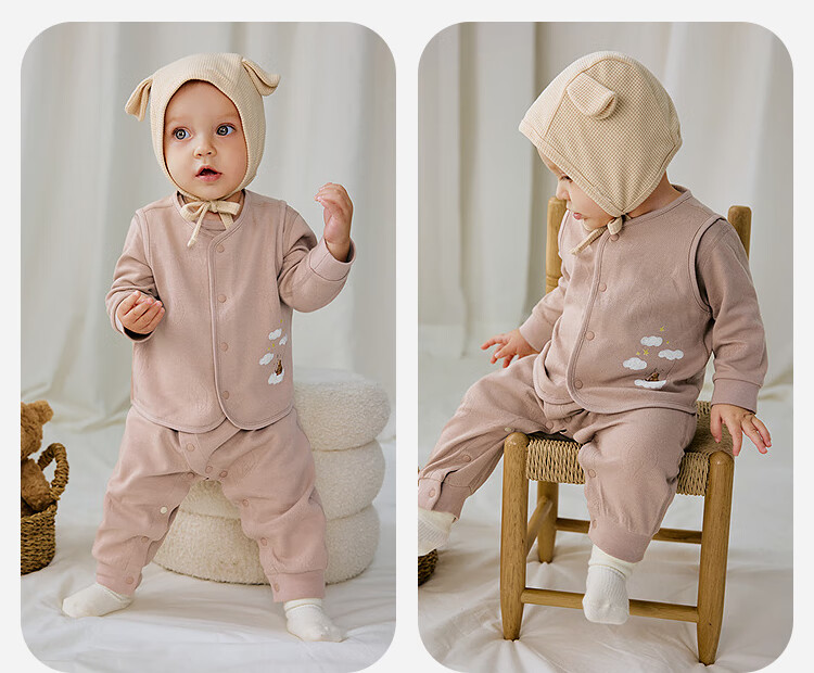 Minibala Baby Vest Newborn Clothing Skin-friendly Breathable Soft Nordic Style 2026 Spring New Arrival 12