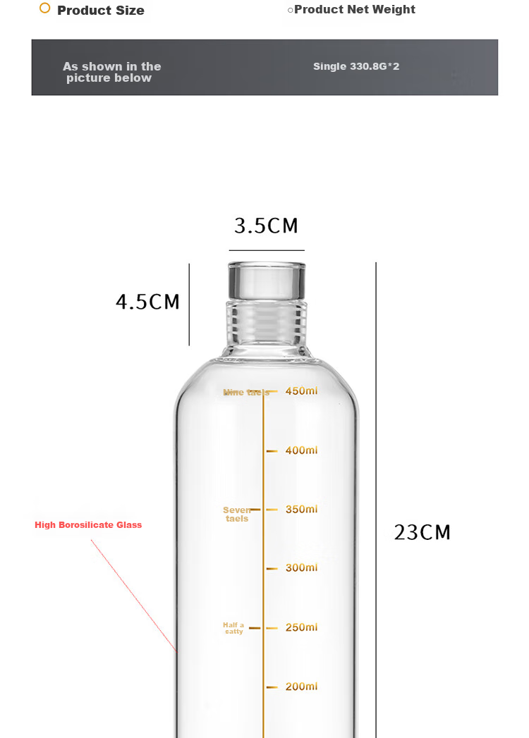 BJ Glass Wine Bottle, Empty Sealed High-End Infusion Container, Specialized Bottle for Liquor, White Spirit Bottle, Self-Brewing Storage And Packaging Bottle 9