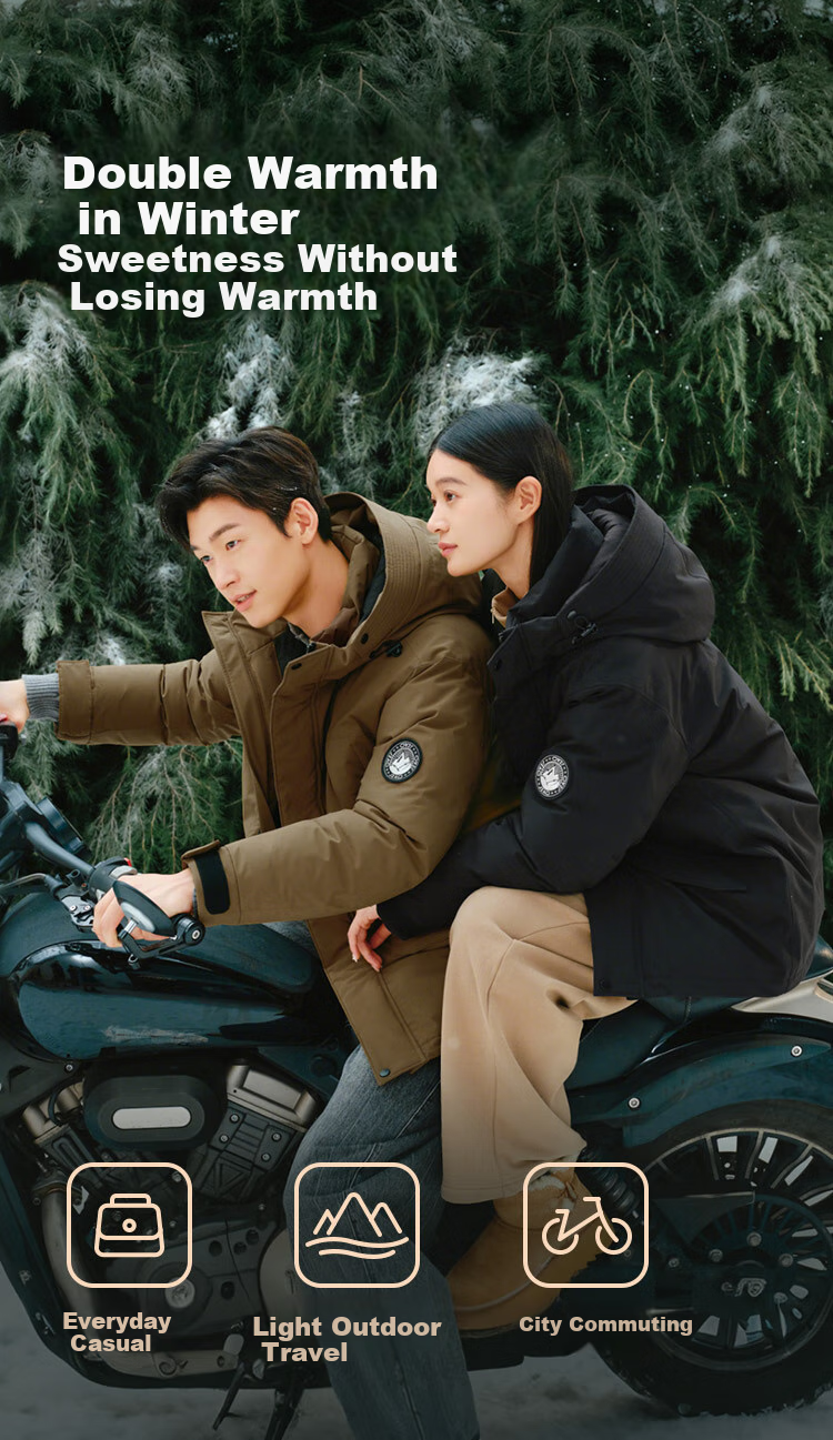 JD Original [90% White Duck Down] down Jacket for Men And Women, Parka 25 Winter New Model Triple Protection Coat, Khaki, Size S 14