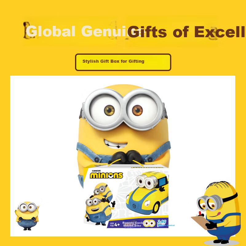 Baozuxiaomeng, Minions Movie Children's Remote Control Car Toy, Boys' Remote Control Car, Girls' Birthday Gift for Ages 3-6 3
