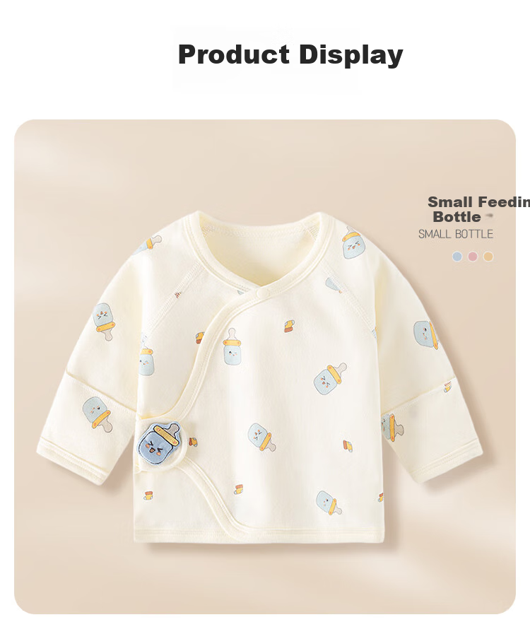 Aibaoshi Baby Clothes, Pure Cotton Spring And Autumn Half-Back Shirt, Infant Home Wear, Newborn Monk Robe, Penguin, Size 59, T133 15