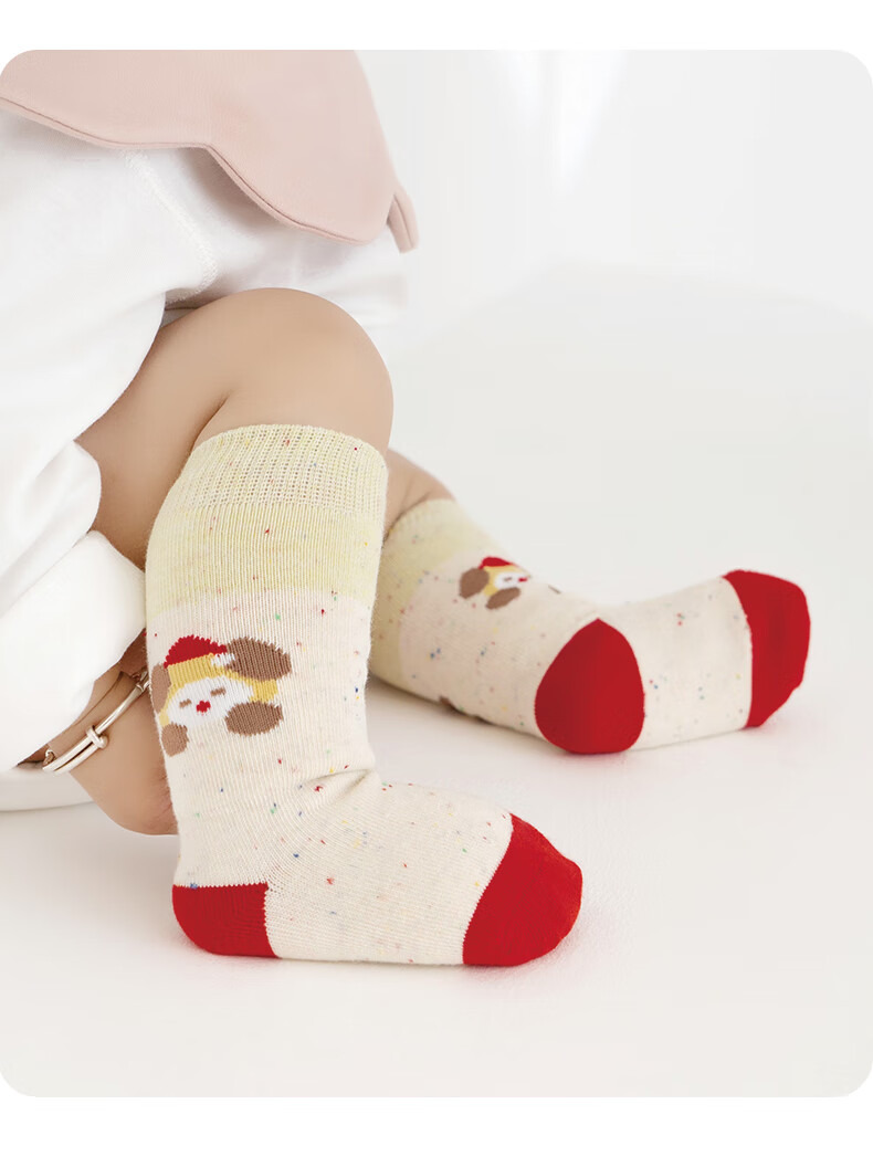 Growth Baby Socks Pure Cotton Seamless Spring Autumn Girls Long Tube Non-Restrictive A-Class Fall Children's Long Socks Infant Calf Socks 2