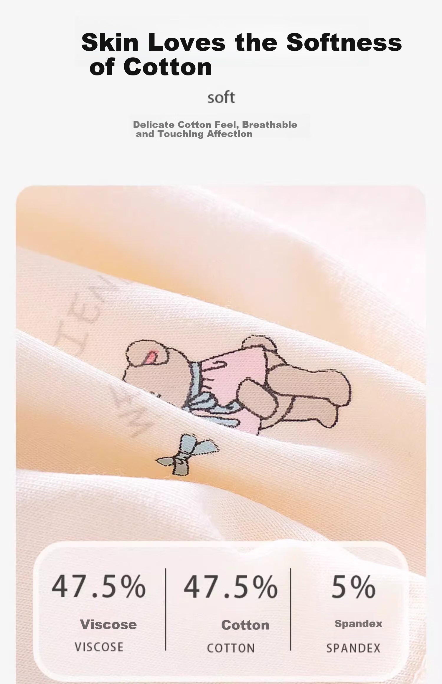 Bingxuemumian Girls' Underwear, Young Women's Triangle Panties, 7A Antibacterial Cotton, Puberty Mid to High-Waist Shorts for Middle And High School Students, Silk Shorts 3