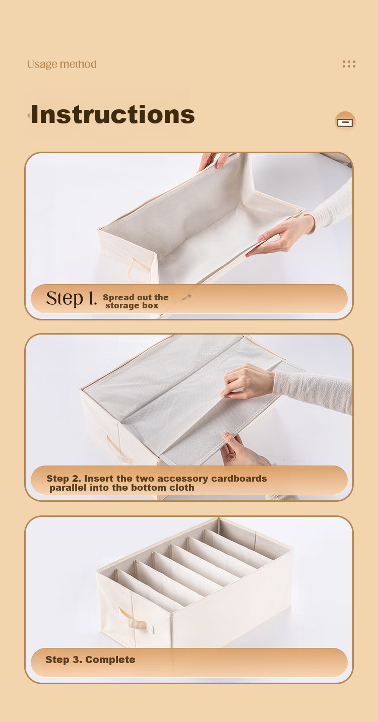Taili Fabric Hanging Storage Organizer Multi-Layer Bag for Pants, Bags And Clothes Storage, 1 Pack, Beige 7