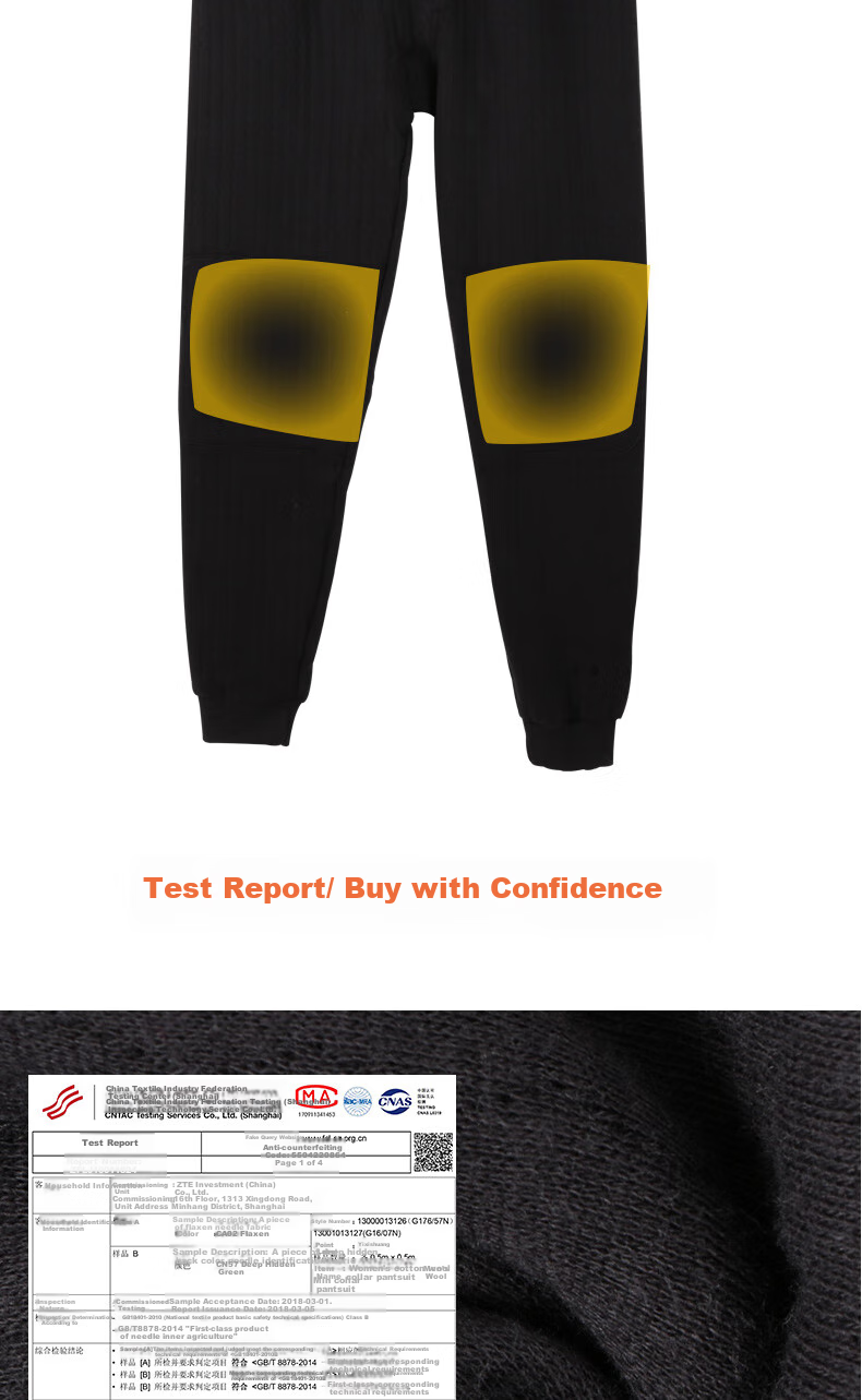 Yiershuang [Triple-Layer Thickened 100% Pure Cotton] Thermal Pants Knee Protection Patch Pants for Men And Women, Middle-Aged And Elderly Autumn Pants Cotton-Lined Pants for Fall And Winter 5
