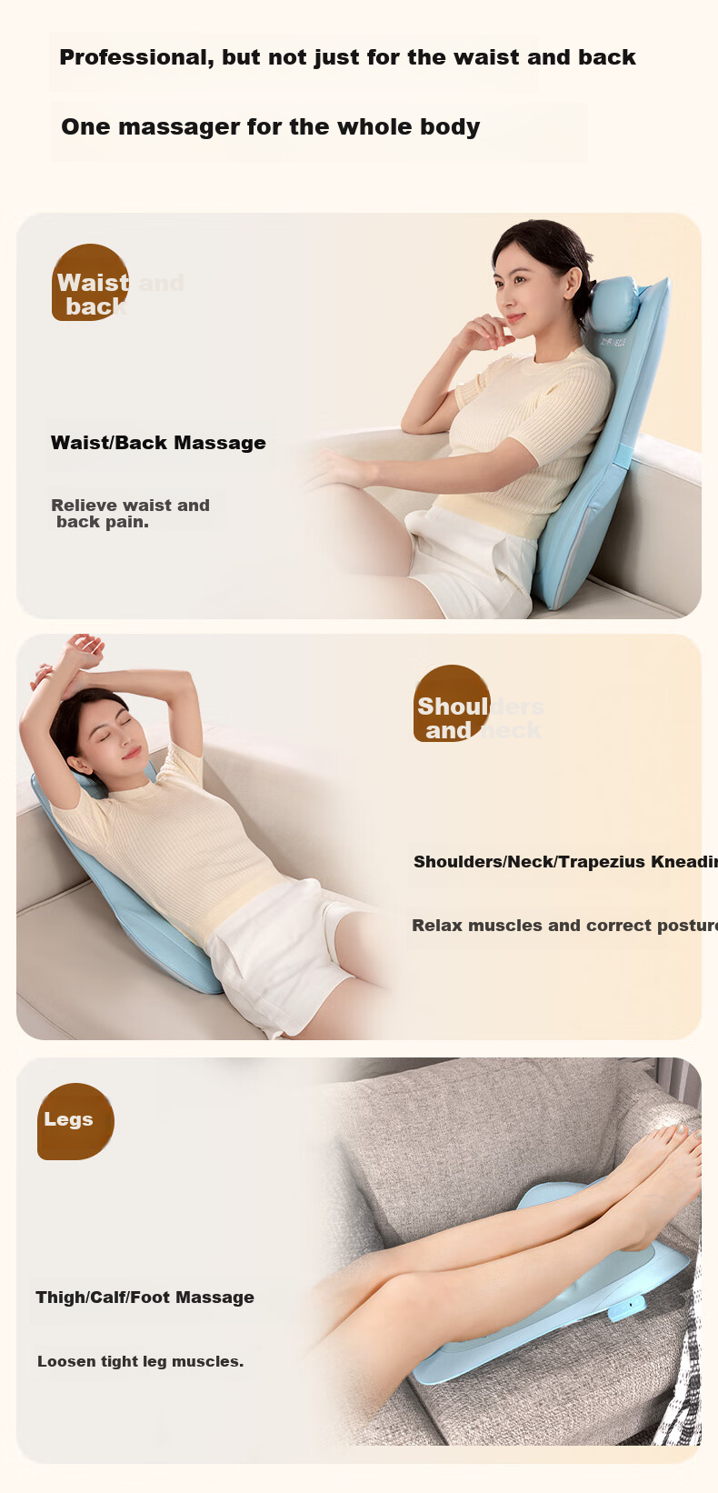 MIAOJIE MX05 Max Waist Massager, Walking-Style Back And Waist Massager, Kneading And Heating Pad, Lumbar Support, for Lower Back Pain Relief, Gift for Elders, Boyfriends, Girlfriends 9
