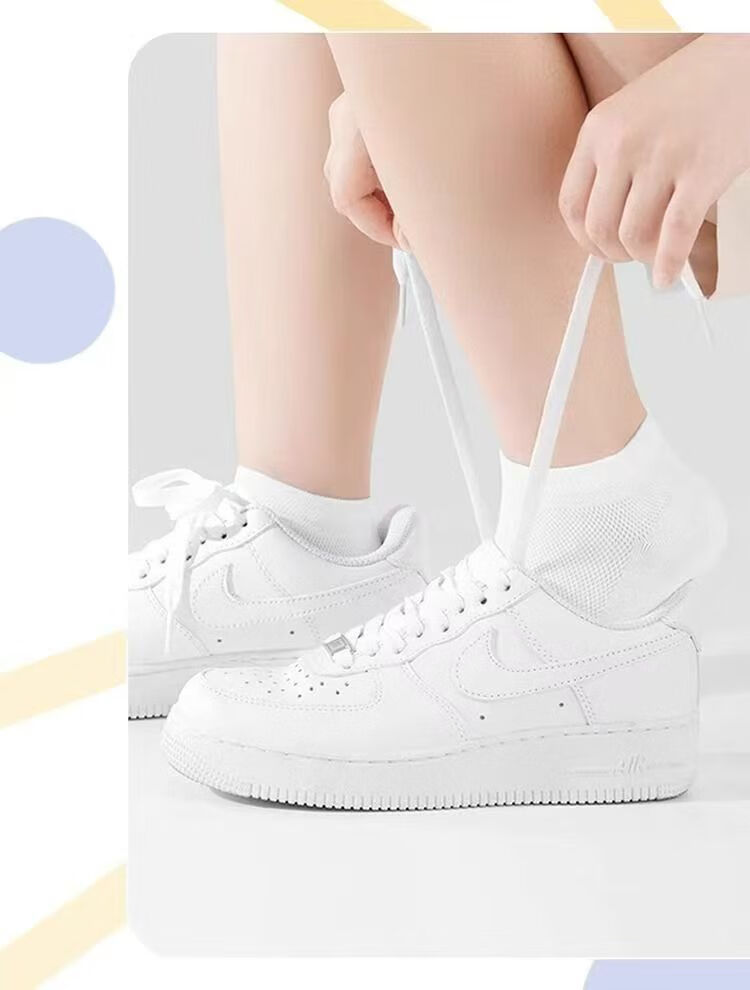 Qihaiqiu Disposable Socks Children Travel Unisex Daily Use Mid-calf Sweat-Absorbing Breathable Spring Autumn 5 Pairs XL 4