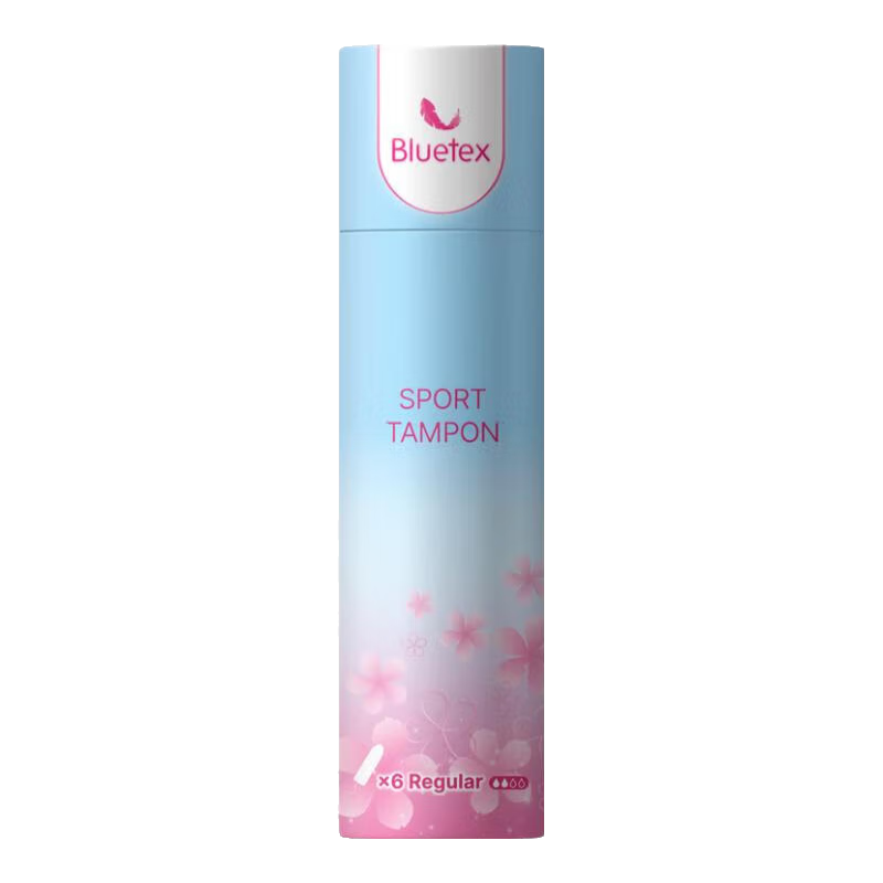 Bluetex Swimming Tampons Waterproof Vaginal Insert Menstrual Cotton Sticks for Hot Springs Period Use 6pcs