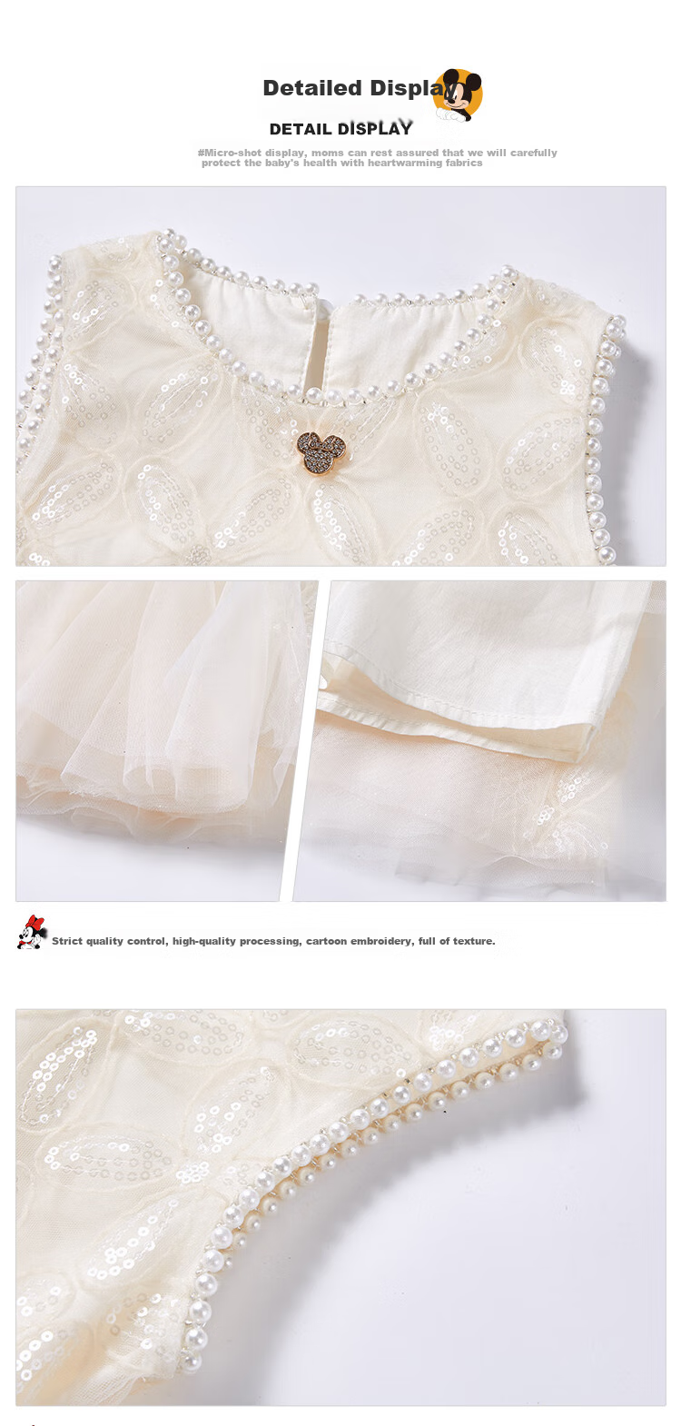 Disney Girls' Princess Dress, Children's Summer 2026 New Style, Sweet Fish-Tail Skirt for Girls with Vest 10