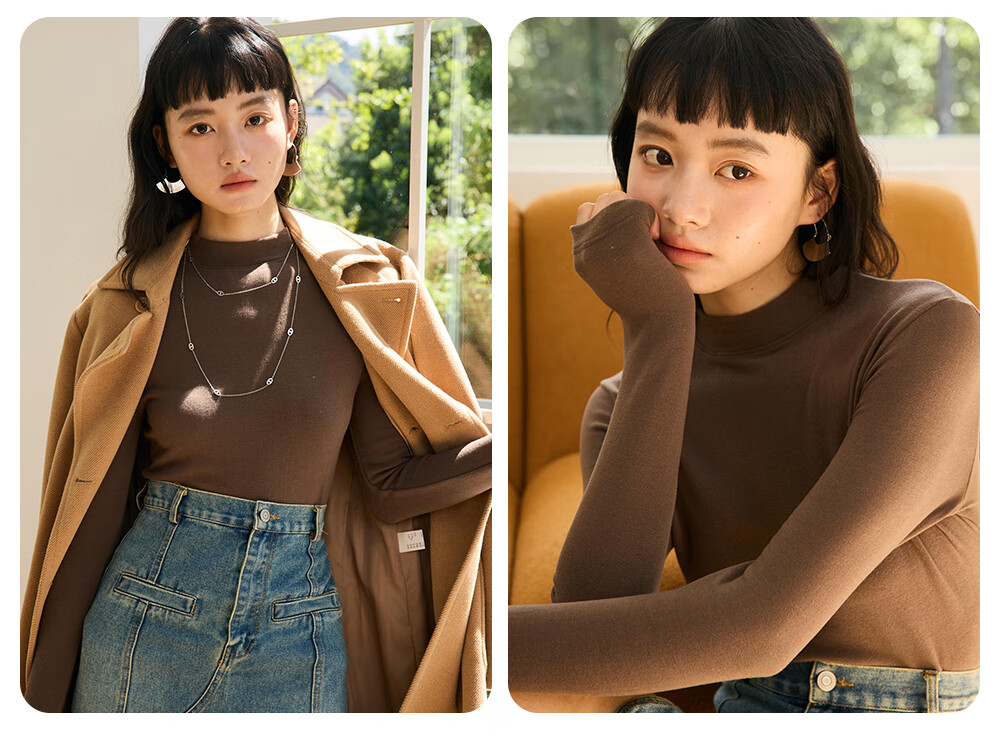 Modal Half Turtleneck Base Layer Women's Autumn Winter New Wool Warm Knit Sweater Premium Long Sleeve Top White 26