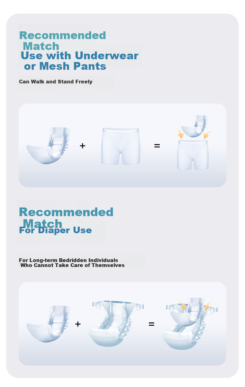 Aishule Adult Diapers Straight Strip L80 Pieces (Size 49*22cm), Odor-Resistant, Antibacterial, for Elderly And Postpartum Women, Incontinence Pads 16