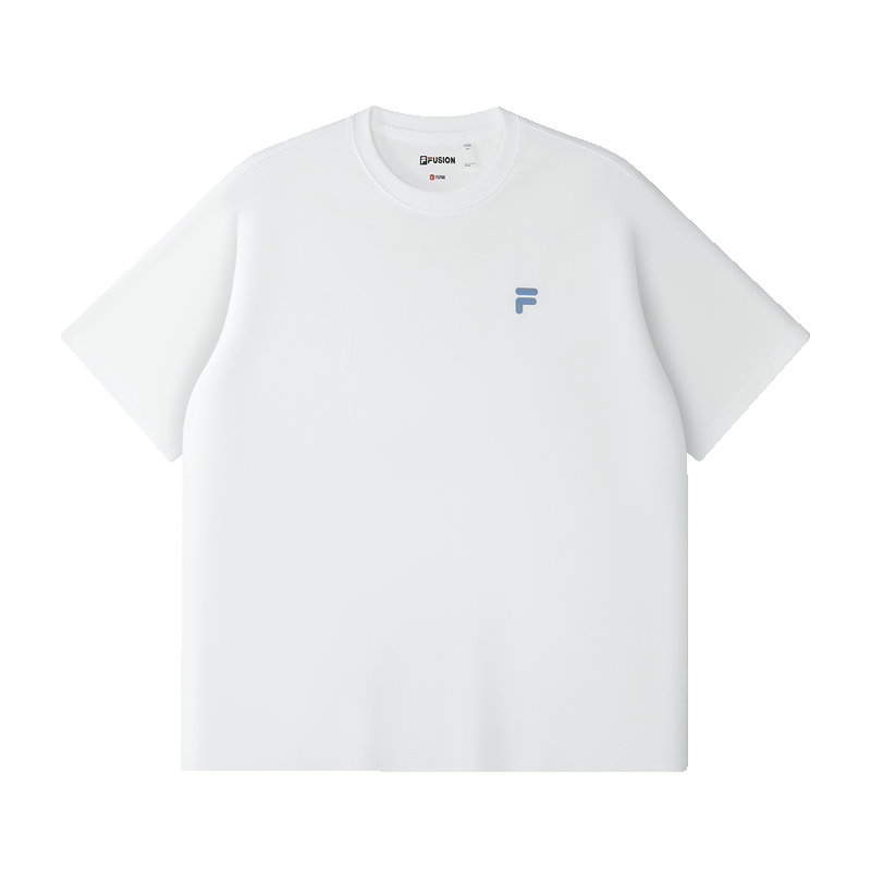 FILA FUSION Trendy Couple's Short Sleeve T-Shirt Summer Colorful Loose Sports Tee