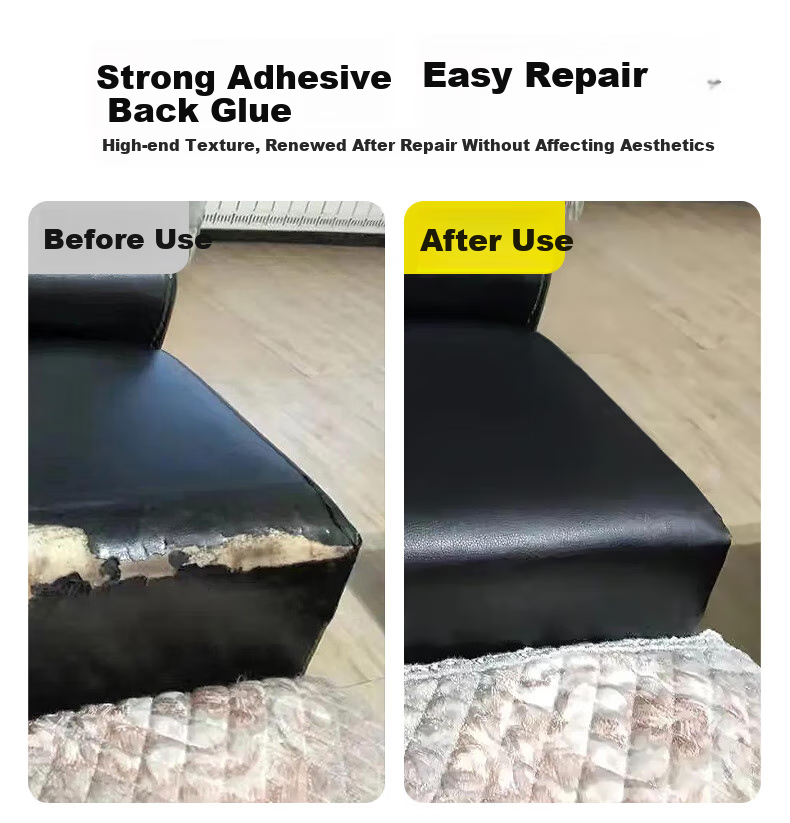 Mileqi Self-Adhesive Leather Sofa Repair Patch, Car Seat Renovation, Electric Vehicle Seat Leather Repair, Self-Adhesive Roll-Up, Dark Gray [5cm Wide * 5m Long] 2 Rolls 3