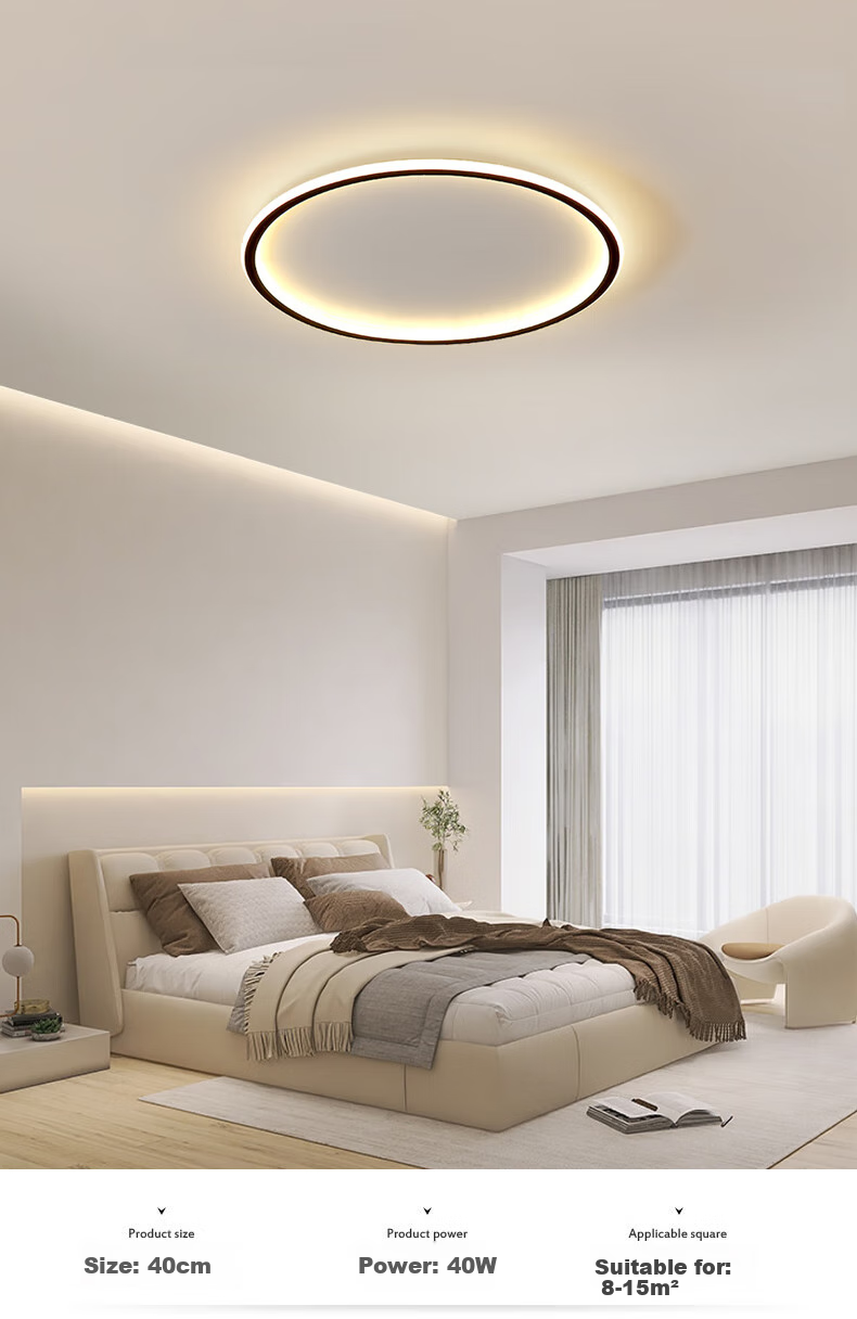 Dengling Minimalist Bedroom Ceiling Light, Full Spectrum Eye Protection, Anti-Blue Light, Ultra-Thin Round Nordic Simple Lighting Fixture 21