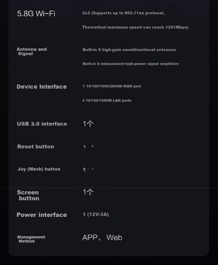 JINGDONG Yun Wireless AX6600 Athena 128G Home Router WIFI6 Qualcomm 5-Core 1GB RAM LED Matrix Screen Tri-Band Mesh 18