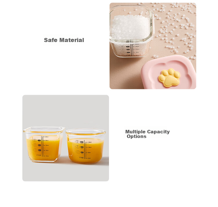 Shiyuejiejing Baby Food Storage Container, Glass Food Preservation Box, Infant Food Storage Jar, Suitable for Steaming, Cooking, And Freezing 15