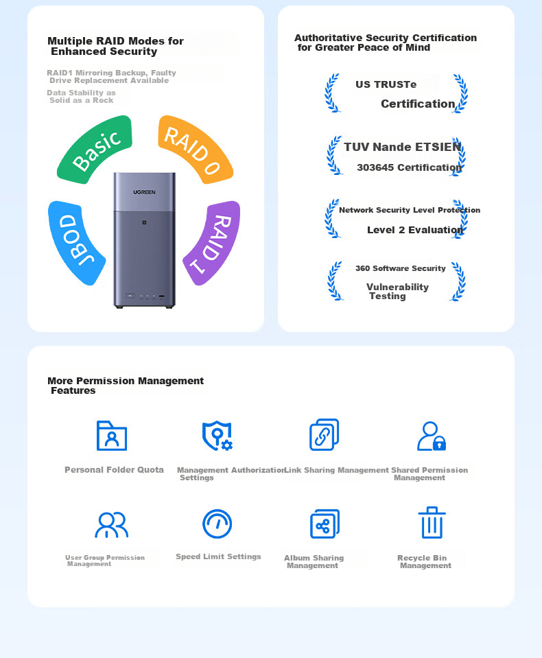 UGREEN Private Cloud DH2300, 8GB Dual-Bay NAS Network Storage, Personal Cloud AI Home Hard Drive Server, Mobile NFC One-Touch Connection, Photo Album Backup, Phone And Tablet Expansio 16