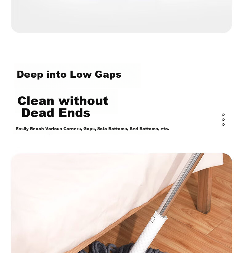 Aoyida Self-Wringing Mop with Water Reservoir, Rotating Cloth Strip, Household All-In Mop, Lazy Person's Floor Mop, Traditional Large Mop Cloth 9