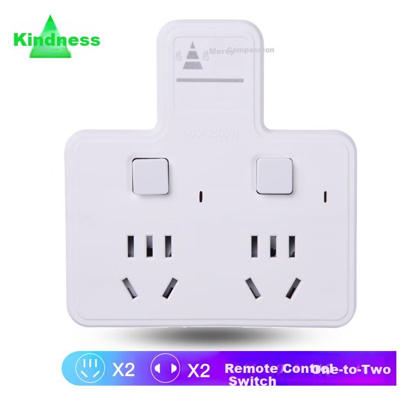 Cici New National Standard Safe Socket Converter/multi-Outlet Adapter/extension Socket/one-To Outlet Split Control H21