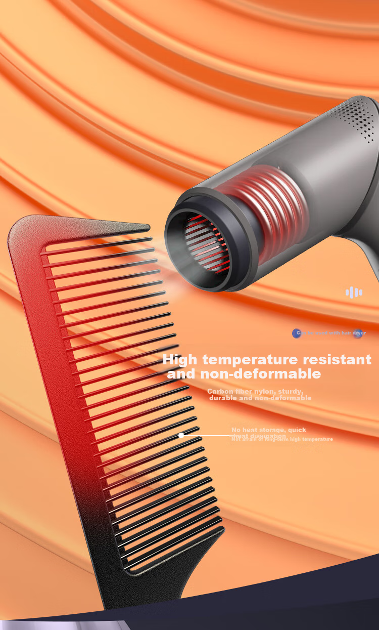Ziyunshuxiang Large Straight Hair Comb, Carbon Fiber Nylon Anti-Static, Hair Styling Comb for Women And Men, N-1 3