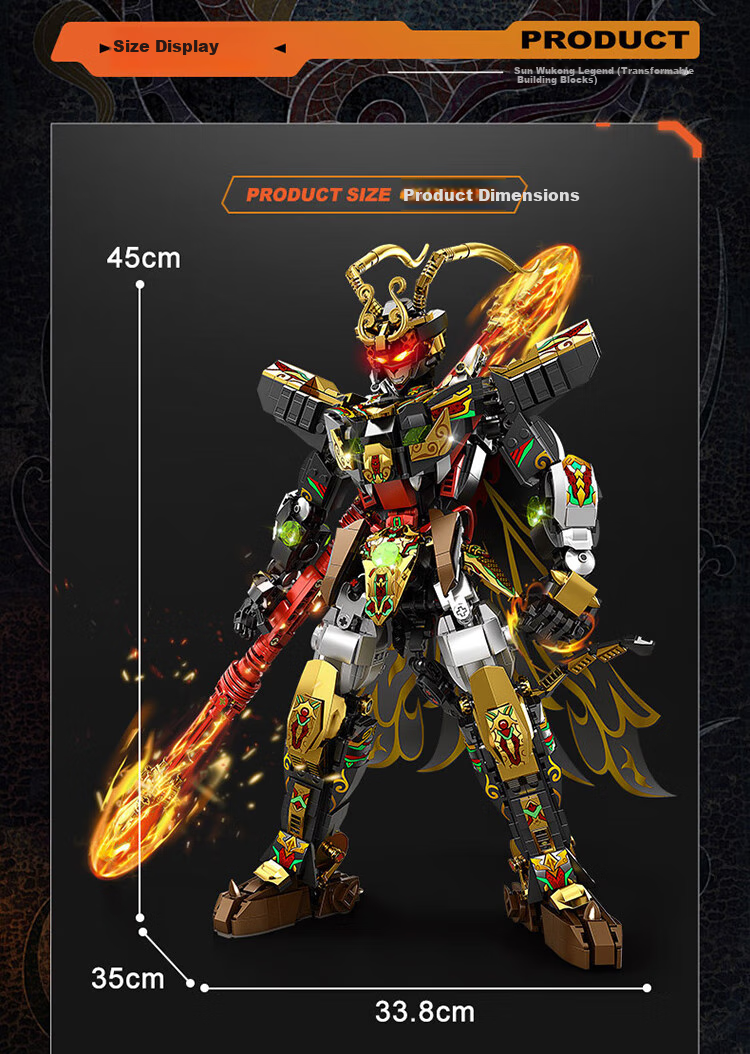 Dayishou Mythical Monkey King Compatible with Lego, Building Blocks Toy for Boys Aged 7-12 Birthday Gift for Childre 5