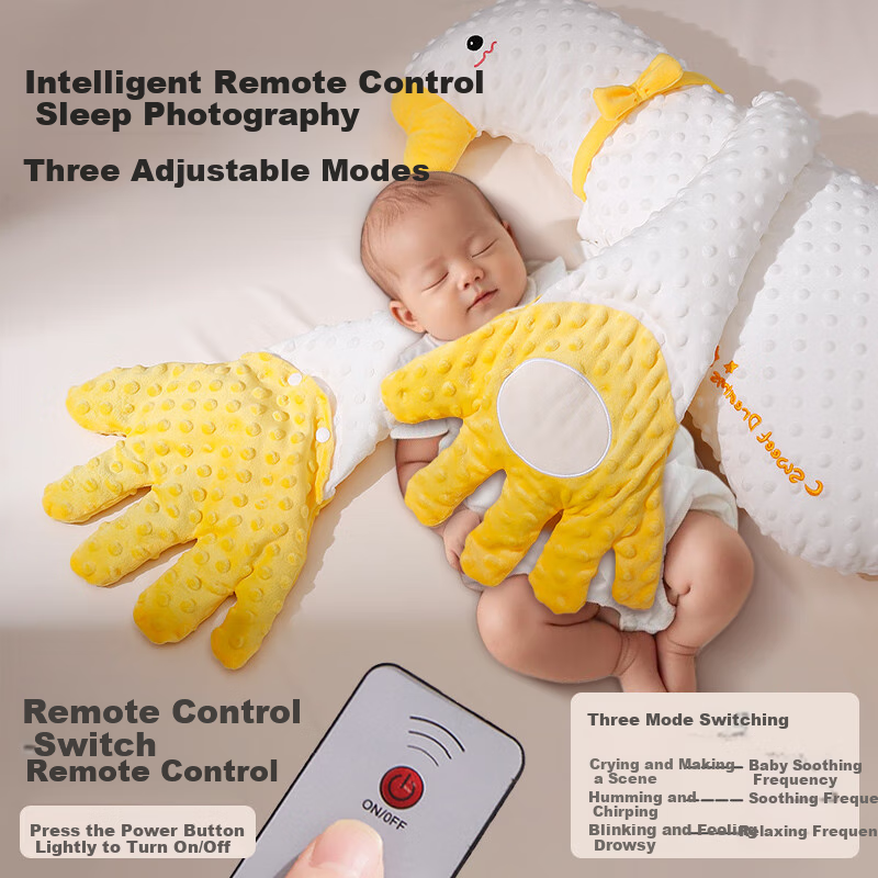 Aibaoshi Baby Automatic Patting Comfort Hand Puppet, Newborn Anti-Startle Sleep Pillow, Baby Soothing Aid S794
