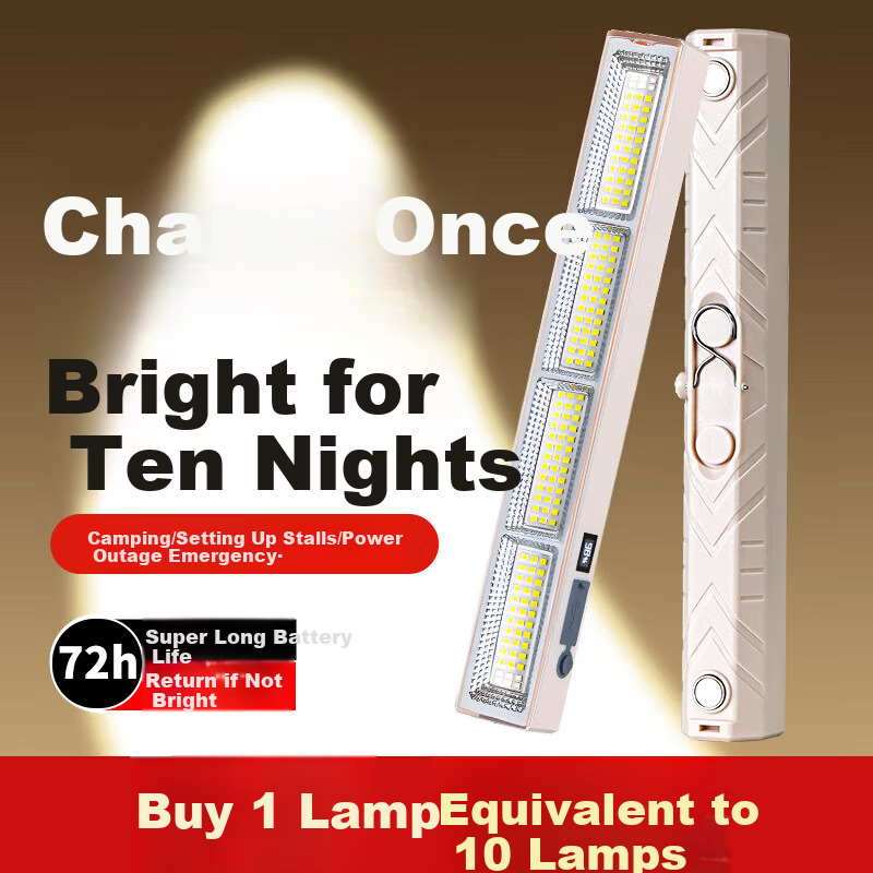 Bolanger Rechargeable Light, Night Market Stall Lighting, Outdoor Super Bright Camping Light, Home Use Long Battery Life LED Magnetic Emergency Light