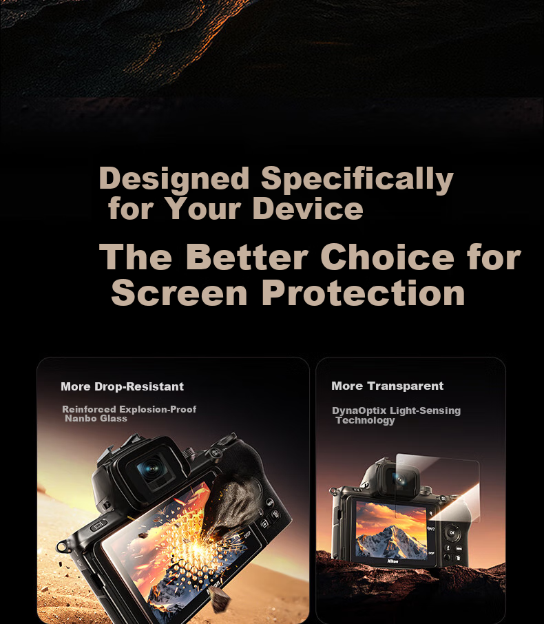 UGREEN Tempered Glass Screen Protector for Nikon Z63, Z6III, Z6 Third Generation, Z50 Second Generation, Z50II Camera Screen Protector, Mirrorless Camera Accessory 6