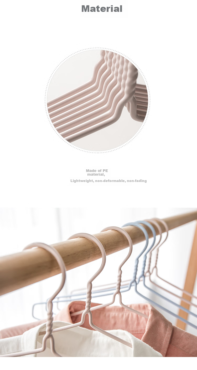 Bingyou Clothes Hangers, Width 46cm Drying Rack, 18-Inch Thickened Plastic-Coated Hangers, Pack of 10 4