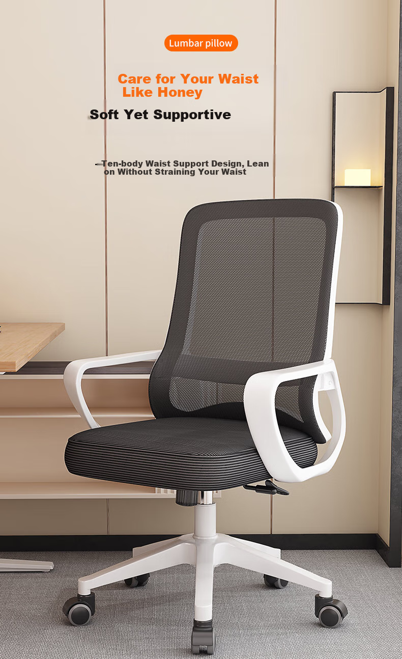 Chibailun Computer Chair, Office Chair, Home Ergonomic Chair, Dormitory Chair, Study Room Bow-Shaped Chair, Gaming Chair 10
