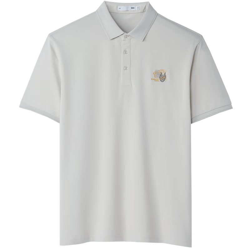 HLA Short-Sleeve Polo Shirt for Men, Summer 2026, Zhonghua Dragon Series, Cool-Feeling Short Sleeve for Me